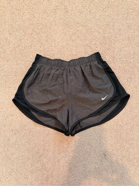 Nike Women's Gray and Black Athletic Running Shorts